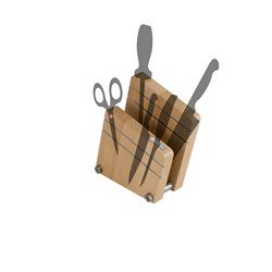 Podwójny magnetyczny blok na noże z drewna bukowego Artelegno Milano