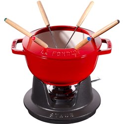 Naczynie do fondue Staub - 18 cm, czerwony