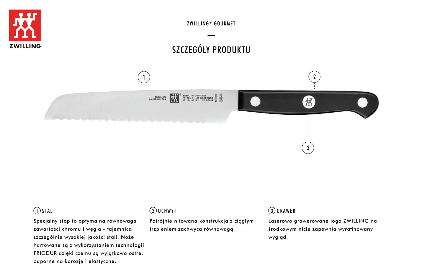 Dlaczego warto kupić nóż uniwersalny z ząbkami 15.1 Zwilling® Gourmet?