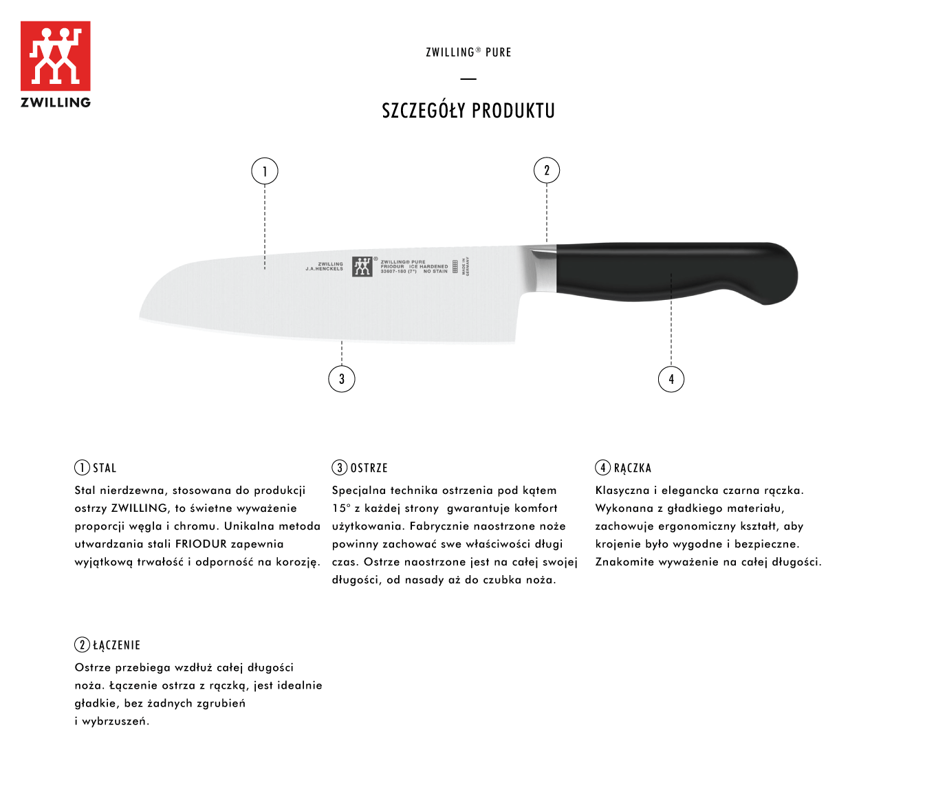 Dlaczego warto kupić nóż Santoku Zwilling® Pure?