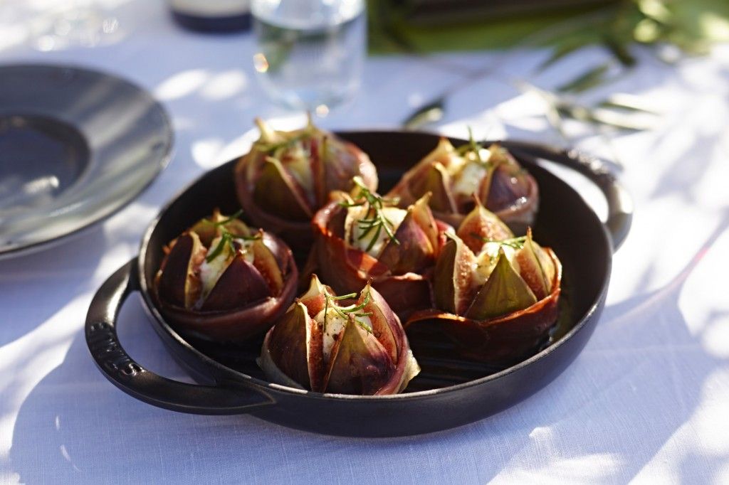 Grillowane figi z szynką parmeńską i serem Taleggio